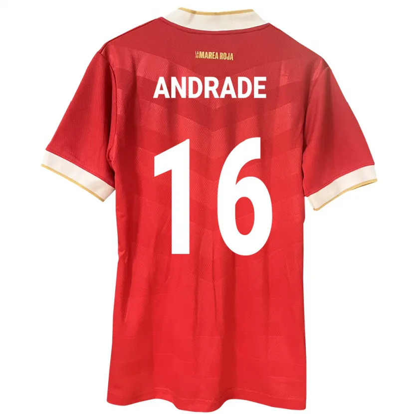 Danxen Męski Panama Andrés Andrade #16 Czerwony Domowa Koszulka 24-26 Koszulki Klubowe