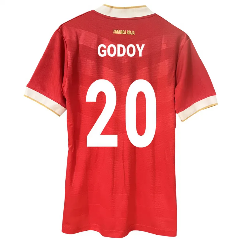 Danxen Męski Panama Aníbal Godoy #20 Czerwony Domowa Koszulka 24-26 Koszulki Klubowe