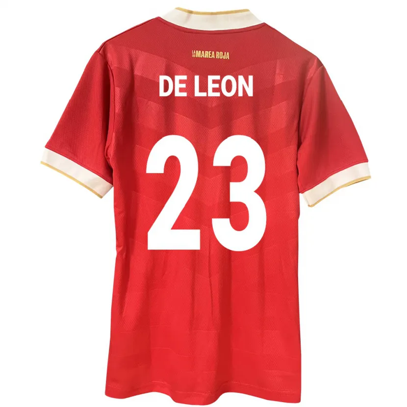 Danxen Męski Panama Yerenis De León #23 Czerwony Domowa Koszulka 24-26 Koszulki Klubowe