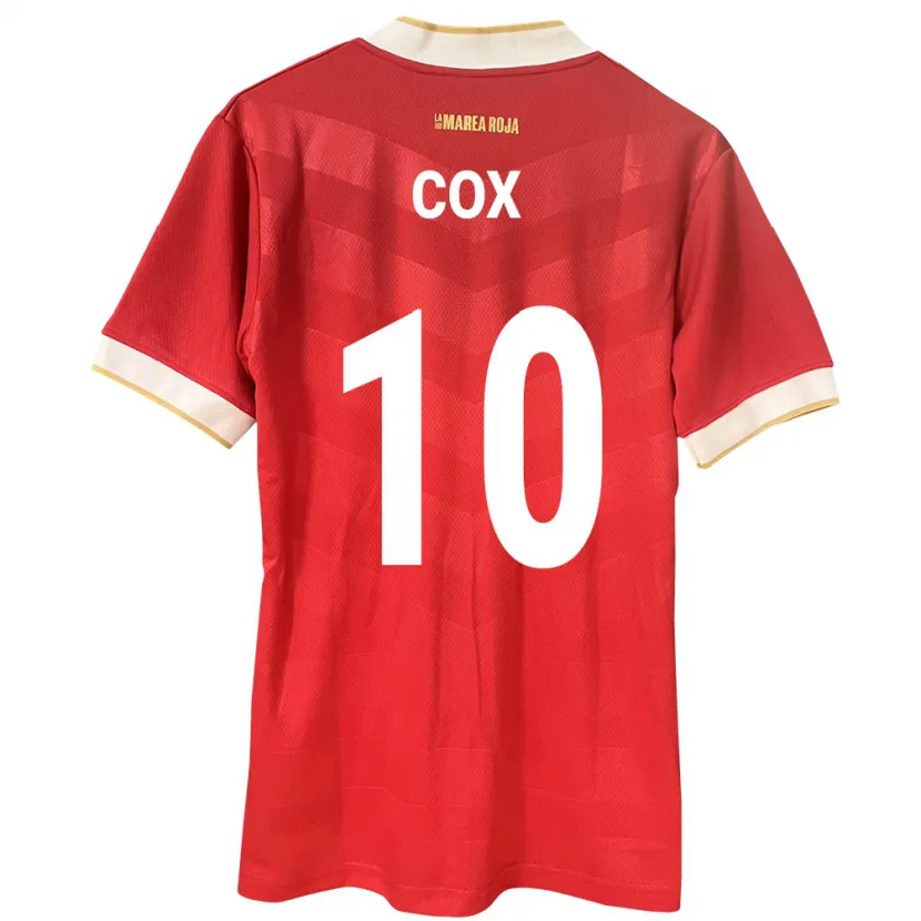 Danxen Męski Panama Marta Cox #10 Czerwony Domowa Koszulka 24-26 Koszulki Klubowe
