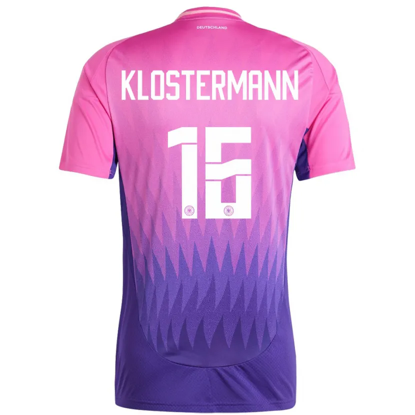 Danxen Męski Niemcy Lukas Klostermann #16 Różowy Fiolet Wyjazdowa Koszulka 24-26 Koszulki Klubowe