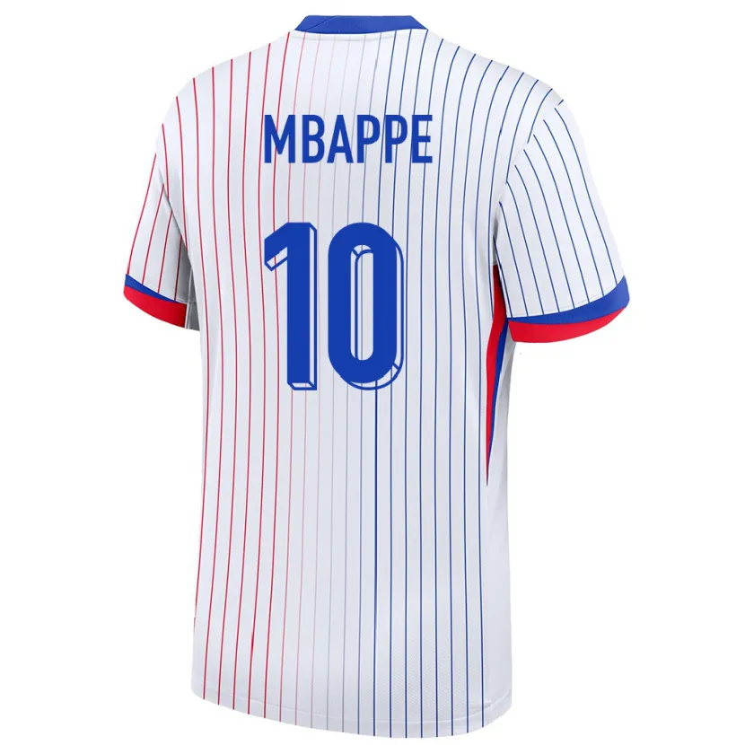 Danxen Męski Francja Kylian Mbappe #10 Biały Wyjazdowa Koszulka 24-26 Koszulki Klubowe