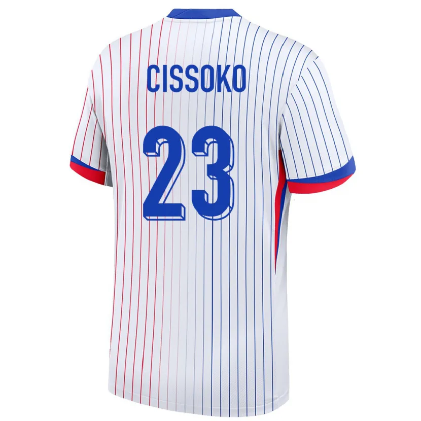 Danxen Męski Francja Hawa Cissoko #23 Biały Wyjazdowa Koszulka 24-26 Koszulki Klubowe