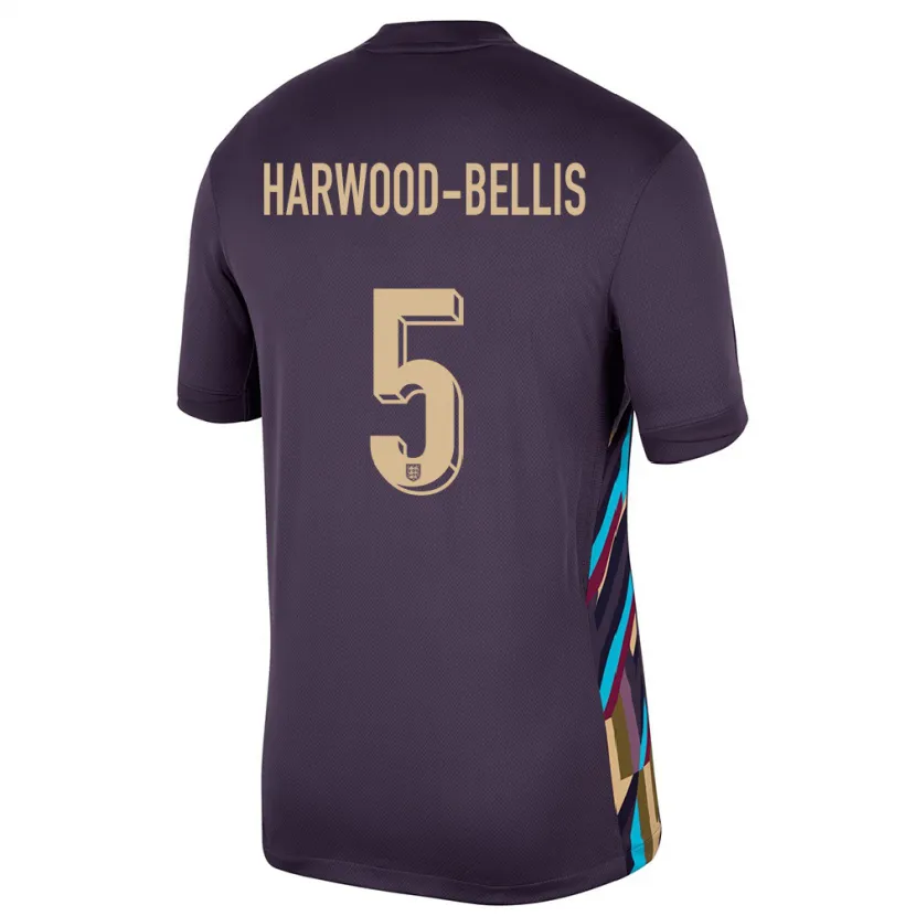 Danxen Męski Anglia Taylor Harwood Bellis #5 Ciemna Rodzynka Wyjazdowa Koszulka 24-26 Koszulki Klubowe