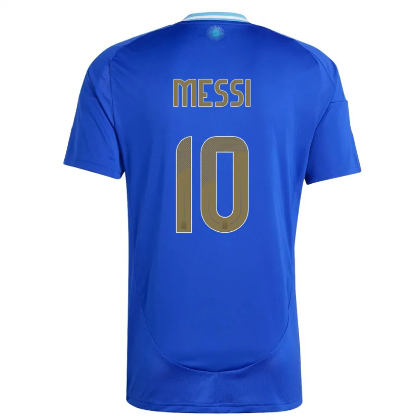 Danxen Męski Argentyna Lionel Messi #10 Niebieski Wyjazdowa Koszulka 24-26 Koszulki Klubowe