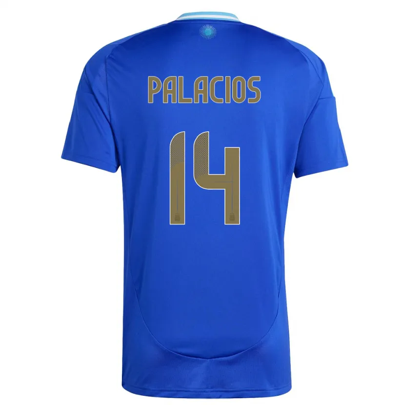 Danxen Męski Argentyna Exequiel Palacios #14 Niebieski Wyjazdowa Koszulka 24-26 Koszulki Klubowe