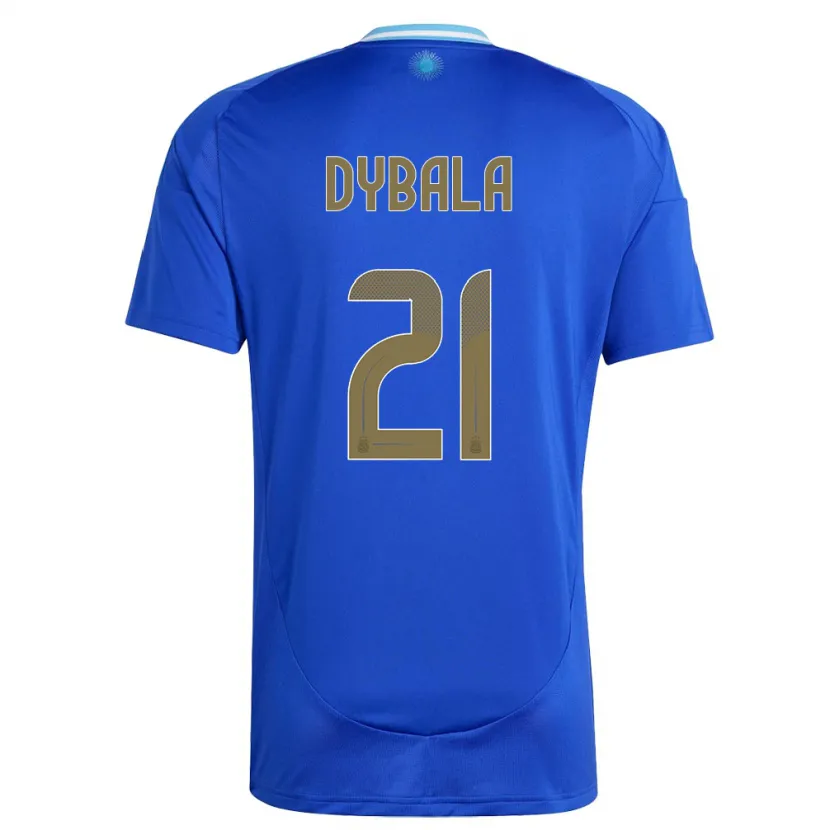 Danxen Męski Argentyna Paulo Dybala #21 Niebieski Wyjazdowa Koszulka 24-26 Koszulki Klubowe