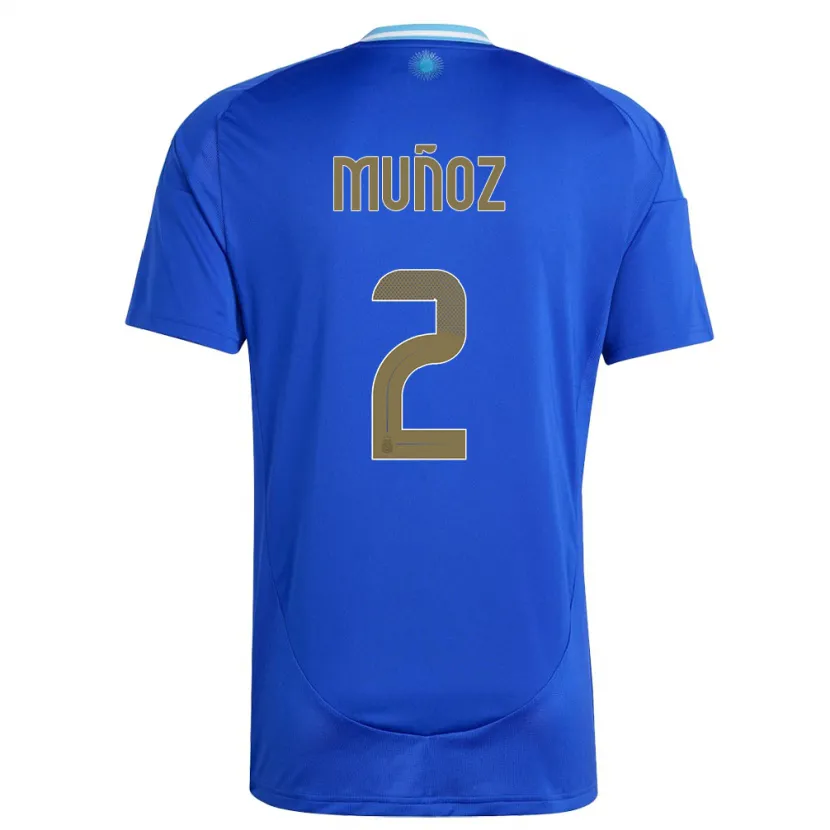 Danxen Męski Argentyna Luana Munoz #2 Niebieski Wyjazdowa Koszulka 24-26 Koszulki Klubowe