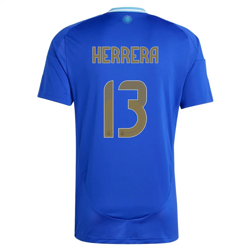 Danxen Męski Argentyna Marcelo Herrera #13 Niebieski Wyjazdowa Koszulka 24-26 Koszulki Klubowe