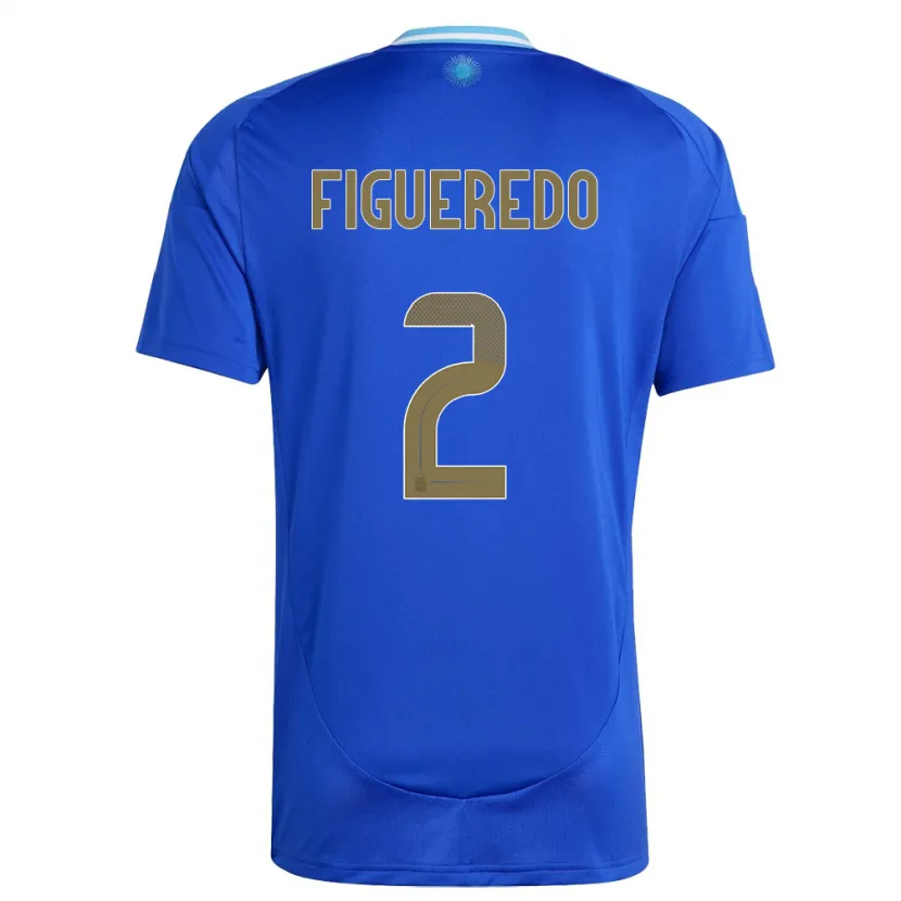 Danxen Męski Argentyna Leandro Figueredo #2 Niebieski Wyjazdowa Koszulka 24-26 Koszulki Klubowe