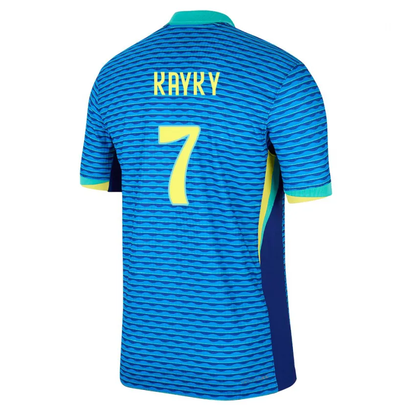Danxen Męski Brazylia Kayky #7 Niebieski Wyjazdowa Koszulka 24-26 Koszulki Klubowe
