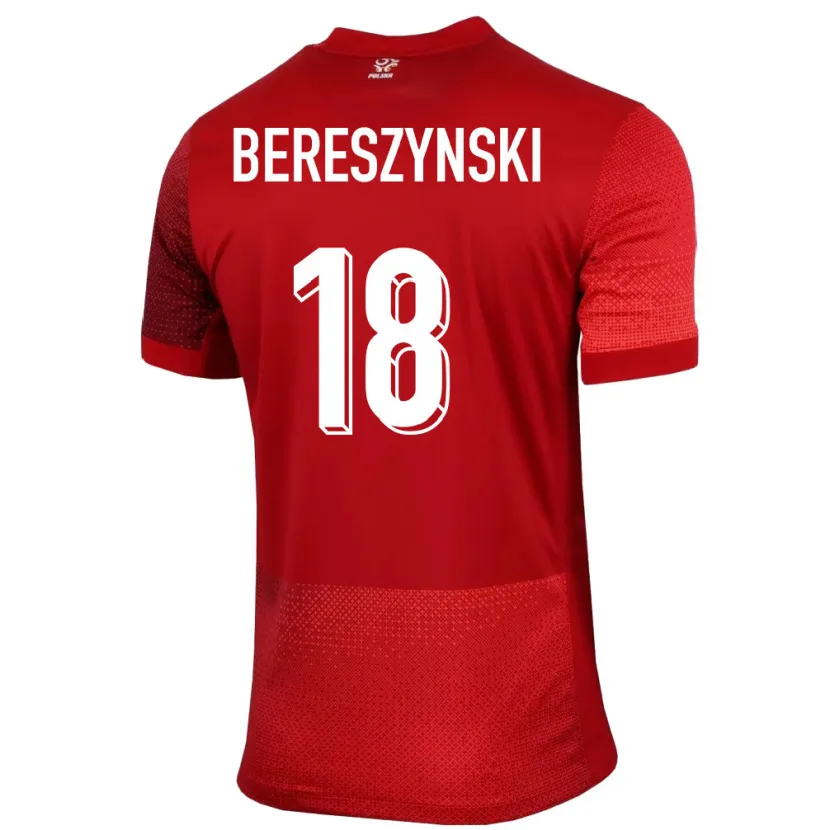 Danxen Męski Polska Bartosz Bereszynski #18 Czerwony Wyjazdowa Koszulka 24-26 Koszulki Klubowe