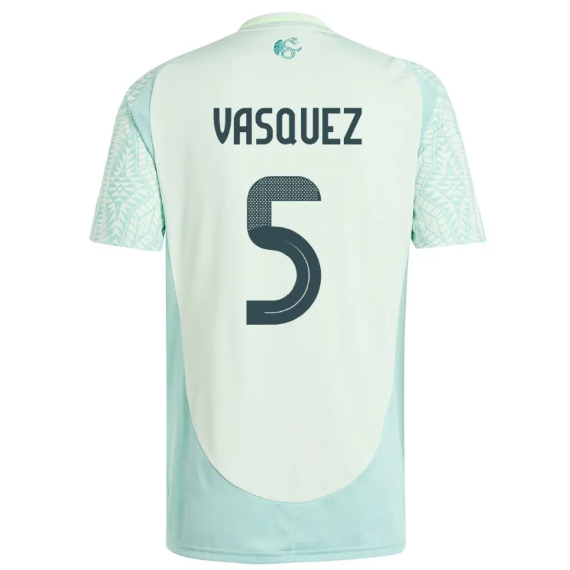 Danxen Męski Meksyk Johan Vasquez #5 Lniana Zieleń Wyjazdowa Koszulka 24-26 Koszulki Klubowe