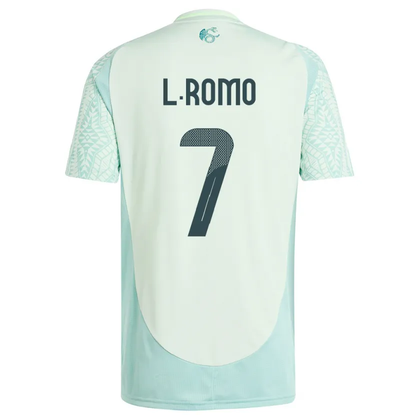 Danxen Męski Meksyk Luis Romo #7 Lniana Zieleń Wyjazdowa Koszulka 24-26 Koszulki Klubowe