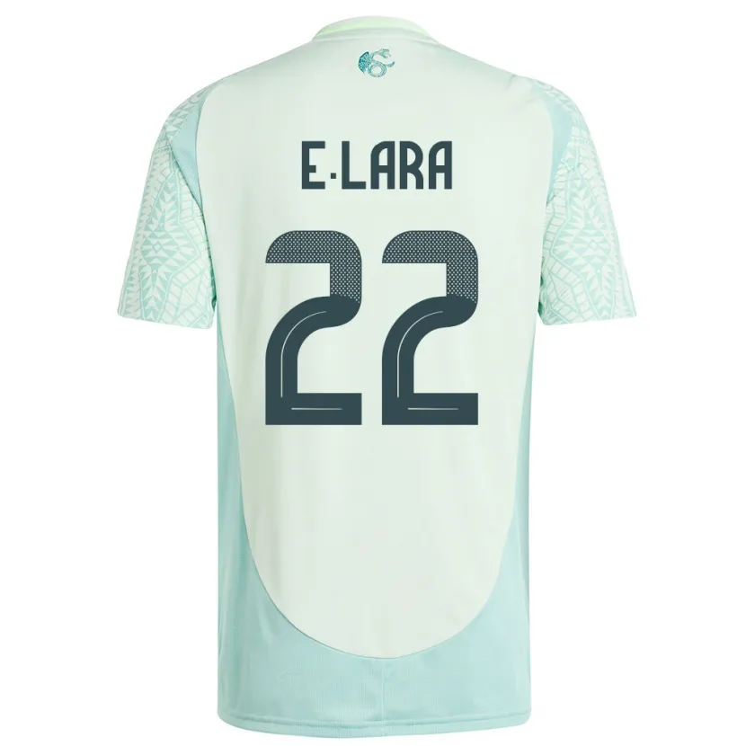 Danxen Męski Meksyk Emilio Lara #22 Lniana Zieleń Wyjazdowa Koszulka 24-26 Koszulki Klubowe