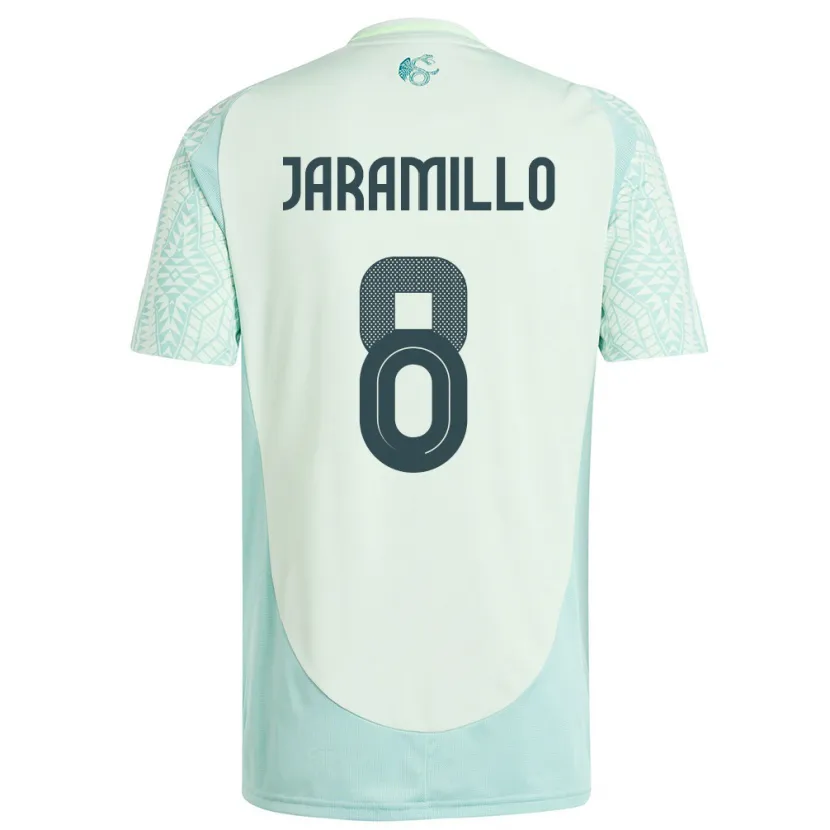 Danxen Męski Meksyk Carolina Jaramillo #8 Lniana Zieleń Wyjazdowa Koszulka 24-26 Koszulki Klubowe