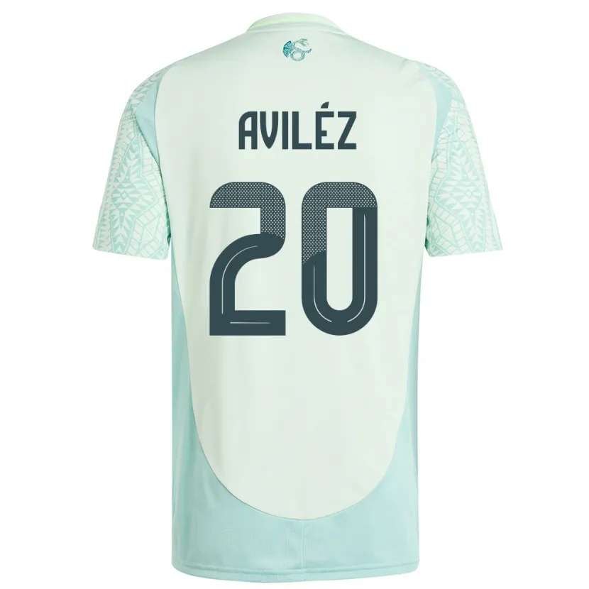 Danxen Męski Meksyk Aylin Avilez #20 Lniana Zieleń Wyjazdowa Koszulka 24-26 Koszulki Klubowe