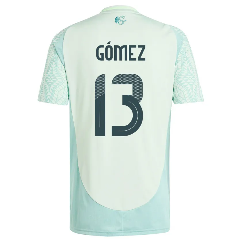 Danxen Męski Meksyk Diego Gomez #13 Lniana Zieleń Wyjazdowa Koszulka 24-26 Koszulki Klubowe