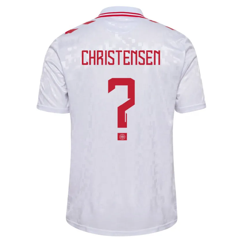 Danxen Męski Dania Sebastian Christensen #0 Biały Wyjazdowa Koszulka 24-26 Koszulki Klubowe