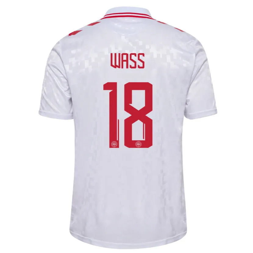 Danxen Męski Dania Daniel Wass #18 Biały Wyjazdowa Koszulka 24-26 Koszulki Klubowe