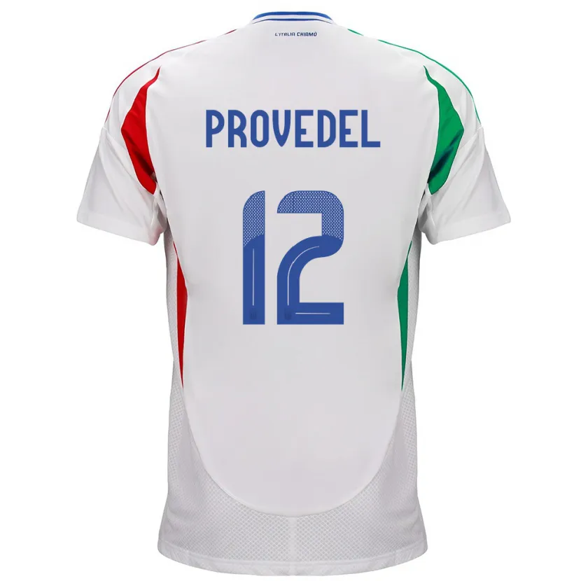 Danxen Męski Włochy Ivan Provedel #12 Biały Wyjazdowa Koszulka 24-26 Koszulki Klubowe