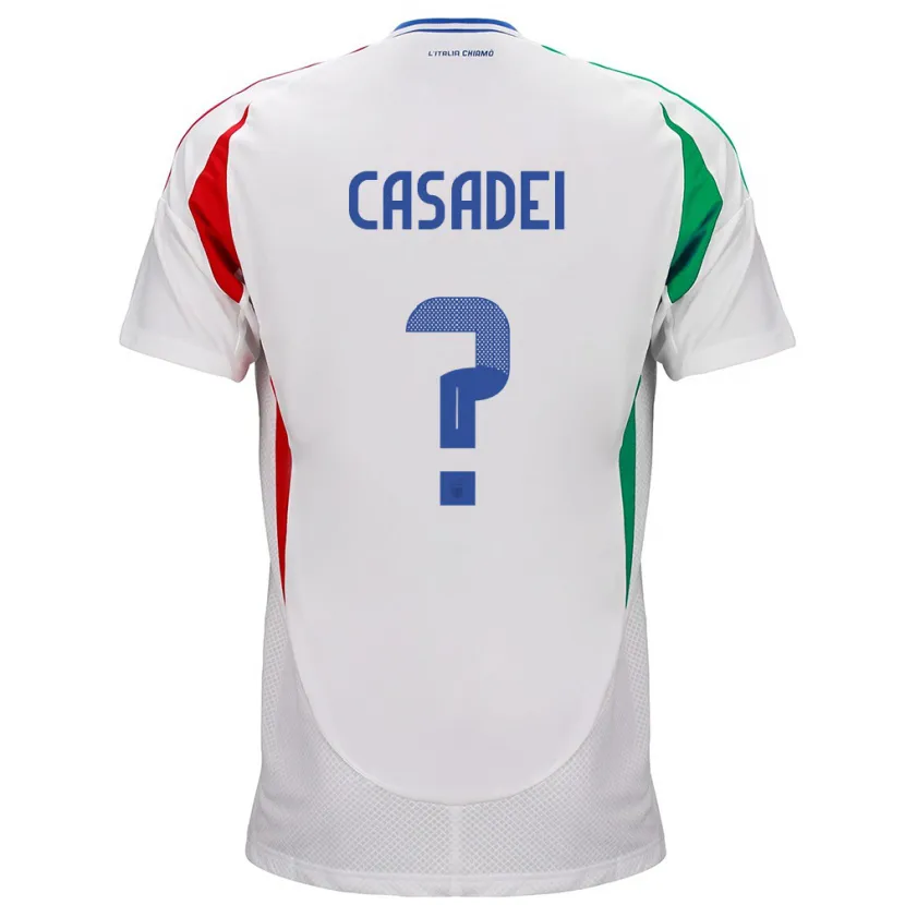 Danxen Męski Włochy Cesare Casadei #0 Biały Wyjazdowa Koszulka 24-26 Koszulki Klubowe