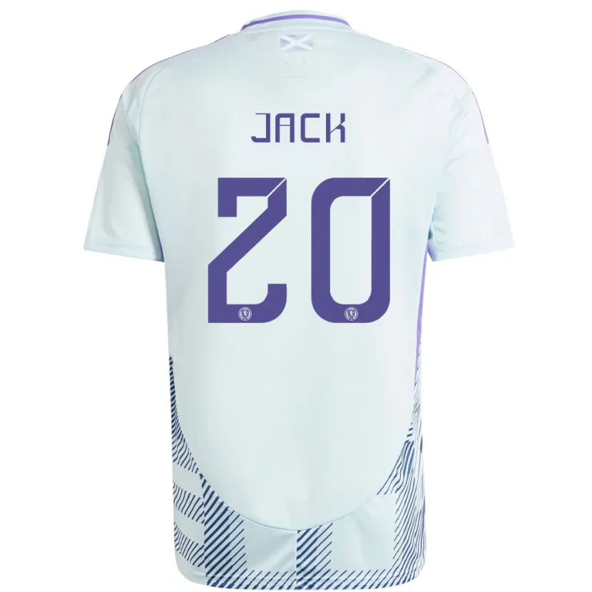 Danxen Męski Szkocja Ryan Jack #20 Jasno-Miętowy Błękit Wyjazdowa Koszulka 24-26 Koszulki Klubowe