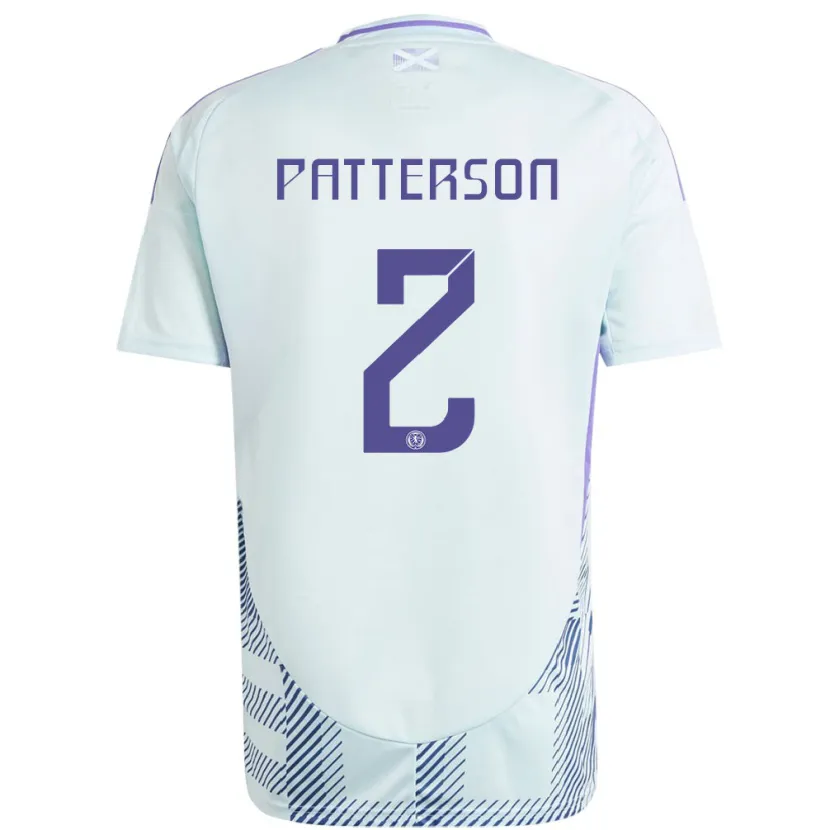Danxen Męski Szkocja Nathan Patterson #2 Jasno-Miętowy Błękit Wyjazdowa Koszulka 24-26 Koszulki Klubowe