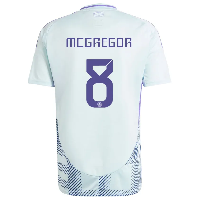 Danxen Męski Szkocja Callum Mcgregor #8 Jasno-Miętowy Błękit Wyjazdowa Koszulka 24-26 Koszulki Klubowe