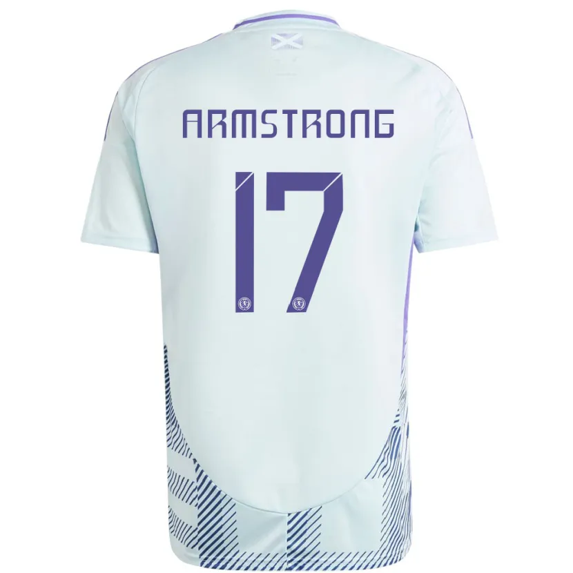 Danxen Męski Szkocja Stuart Armstrong #17 Jasno-Miętowy Błękit Wyjazdowa Koszulka 24-26 Koszulki Klubowe
