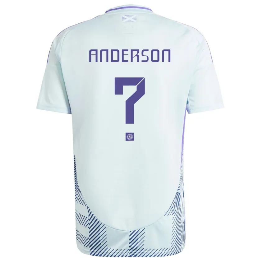 Danxen Męski Szkocja Matthew Anderson #0 Jasno-Miętowy Błękit Wyjazdowa Koszulka 24-26 Koszulki Klubowe