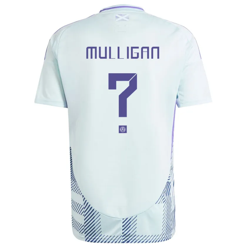 Danxen Męski Szkocja Josh Mulligan #0 Jasno-Miętowy Błękit Wyjazdowa Koszulka 24-26 Koszulki Klubowe