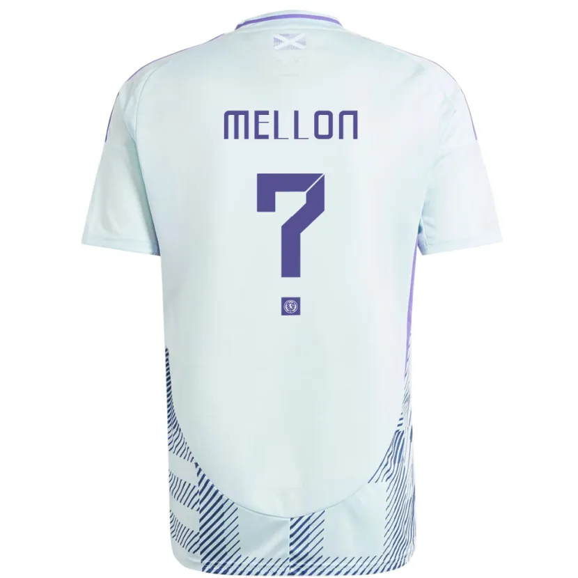 Danxen Męski Szkocja Michael Mellon #0 Jasno-Miętowy Błękit Wyjazdowa Koszulka 24-26 Koszulki Klubowe