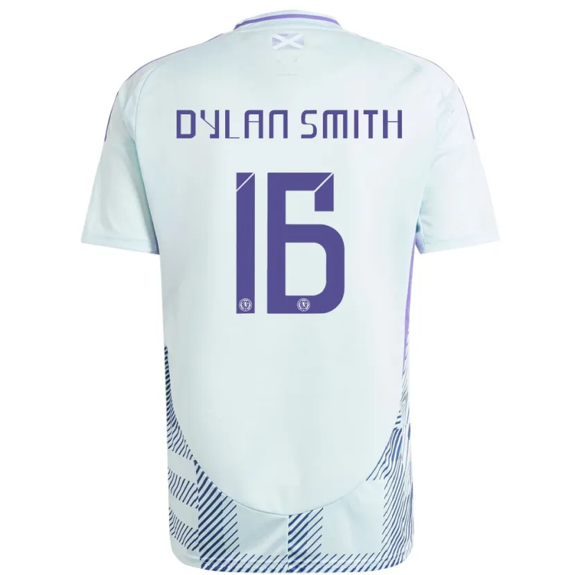 Danxen Męski Szkocja Dylan Smith #16 Jasno-Miętowy Błękit Wyjazdowa Koszulka 24-26 Koszulki Klubowe