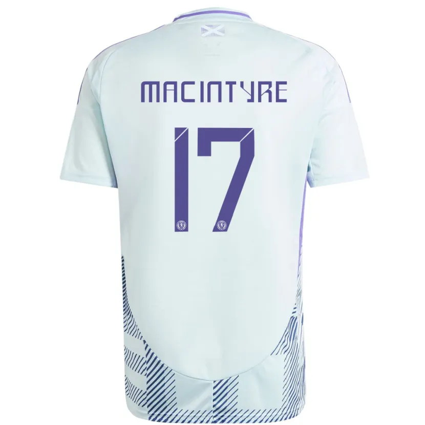 Danxen Męski Szkocja Jacob Macintyre #17 Jasno-Miętowy Błękit Wyjazdowa Koszulka 24-26 Koszulki Klubowe