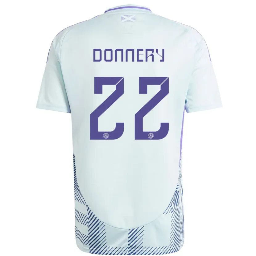 Danxen Męski Szkocja Julian Donnery #22 Jasno-Miętowy Błękit Wyjazdowa Koszulka 24-26 Koszulki Klubowe