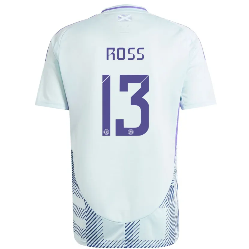 Danxen Męski Szkocja Jane Ross #13 Jasno-Miętowy Błękit Wyjazdowa Koszulka 24-26 Koszulki Klubowe