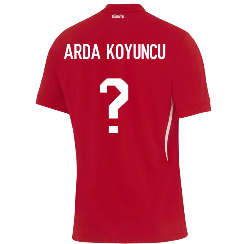 Danxen Męski Turcja Efe Arda Koyuncu #0 Czerwony Wyjazdowa Koszulka 24-26 Koszulki Klubowe