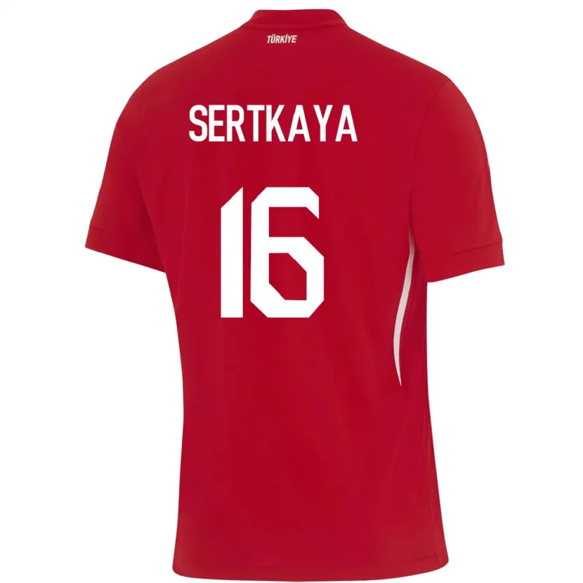 Danxen Męski Turcja Yusuf Sertkaya #16 Czerwony Wyjazdowa Koszulka 24-26 Koszulki Klubowe