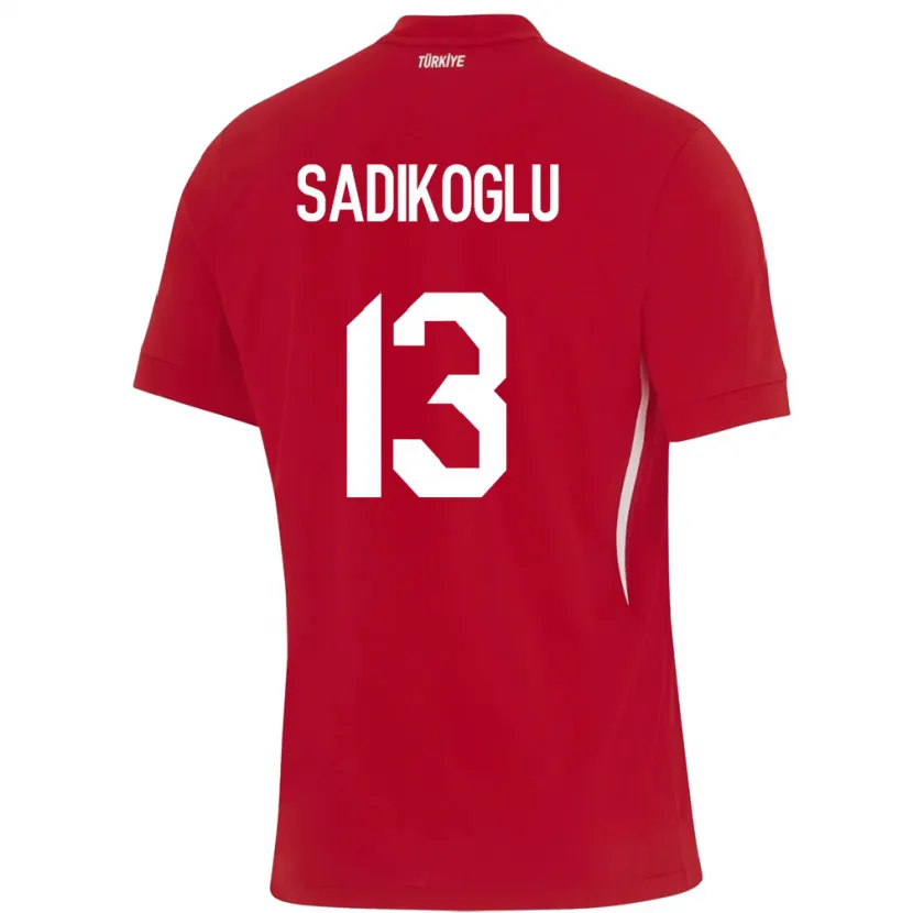 Danxen Męski Turcja Birgül Sadıkoğlu #13 Czerwony Wyjazdowa Koszulka 24-26 Koszulki Klubowe