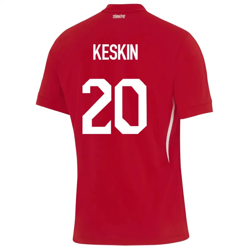 Danxen Męski Turcja Elif Keskin #20 Czerwony Wyjazdowa Koszulka 24-26 Koszulki Klubowe