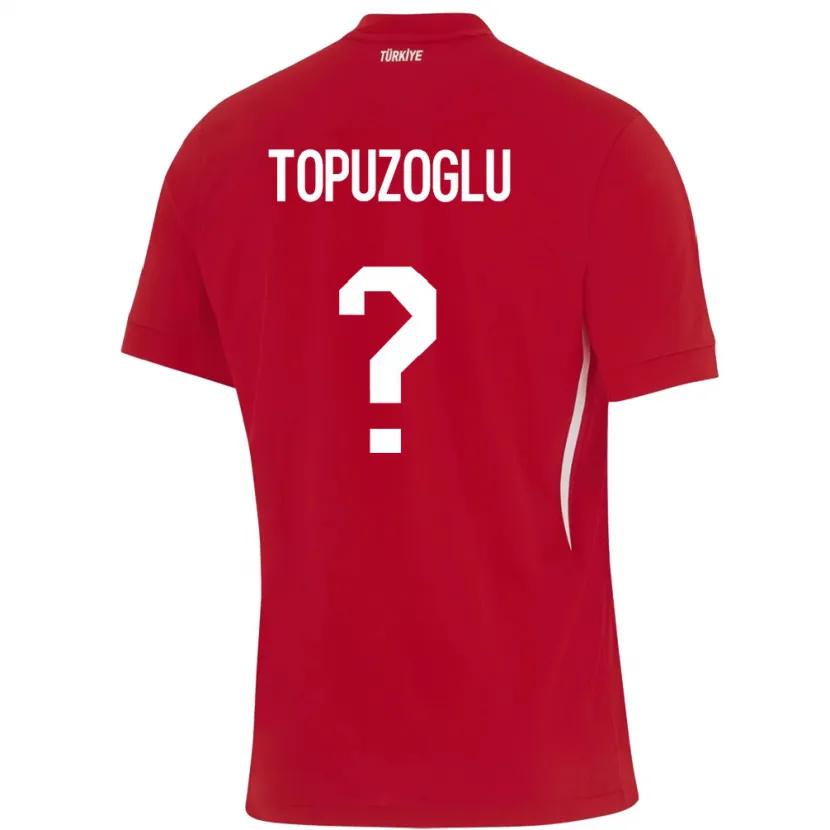 Danxen Męski Turcja Berna Topuzoğlu #0 Czerwony Wyjazdowa Koszulka 24-26 Koszulki Klubowe