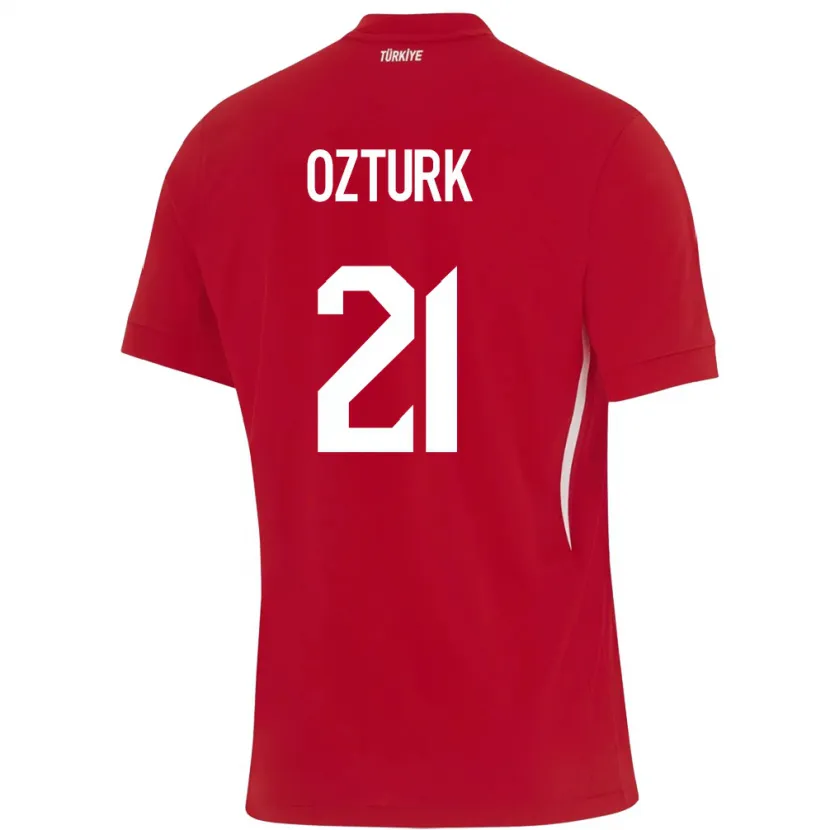 Danxen Męski Turcja Melike Öztürk #21 Czerwony Wyjazdowa Koszulka 24-26 Koszulki Klubowe