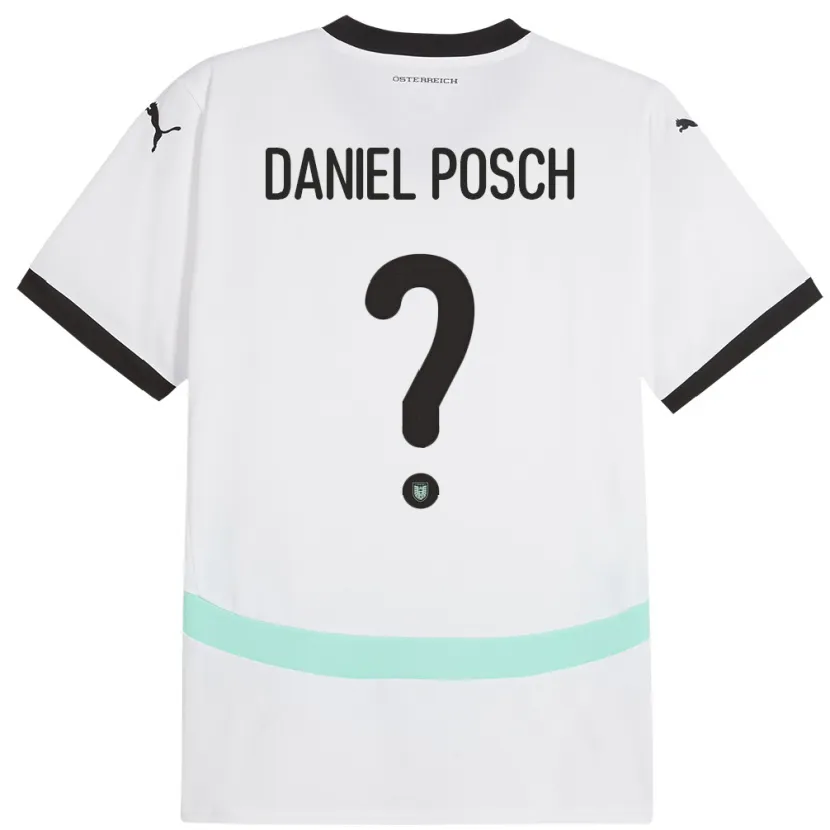 Danxen Męski Austria Daniel Posch #0 Biały Wyjazdowa Koszulka 24-26 Koszulki Klubowe