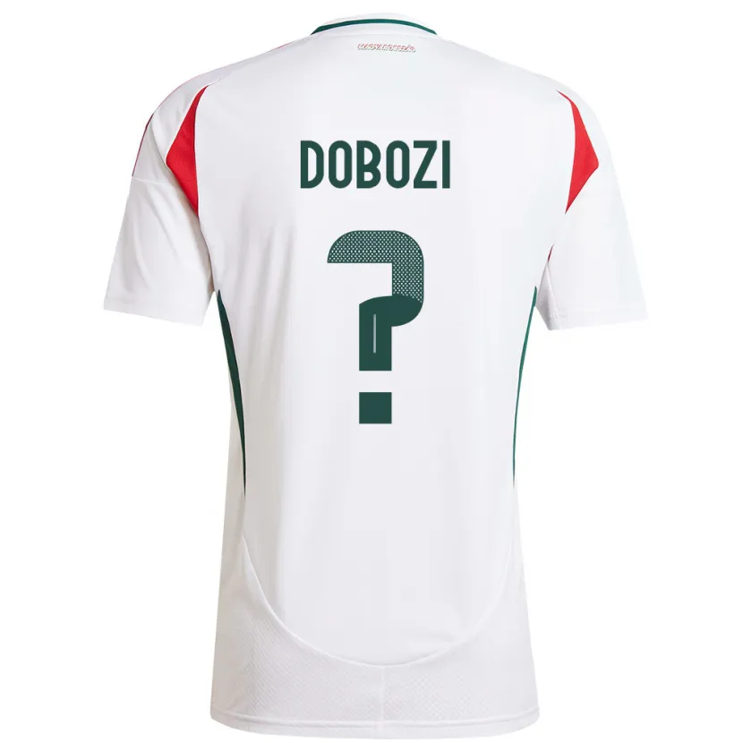 Danxen Męski Węgry Krisztián Dobozi #0 Biały Wyjazdowa Koszulka 24-26 Koszulki Klubowe