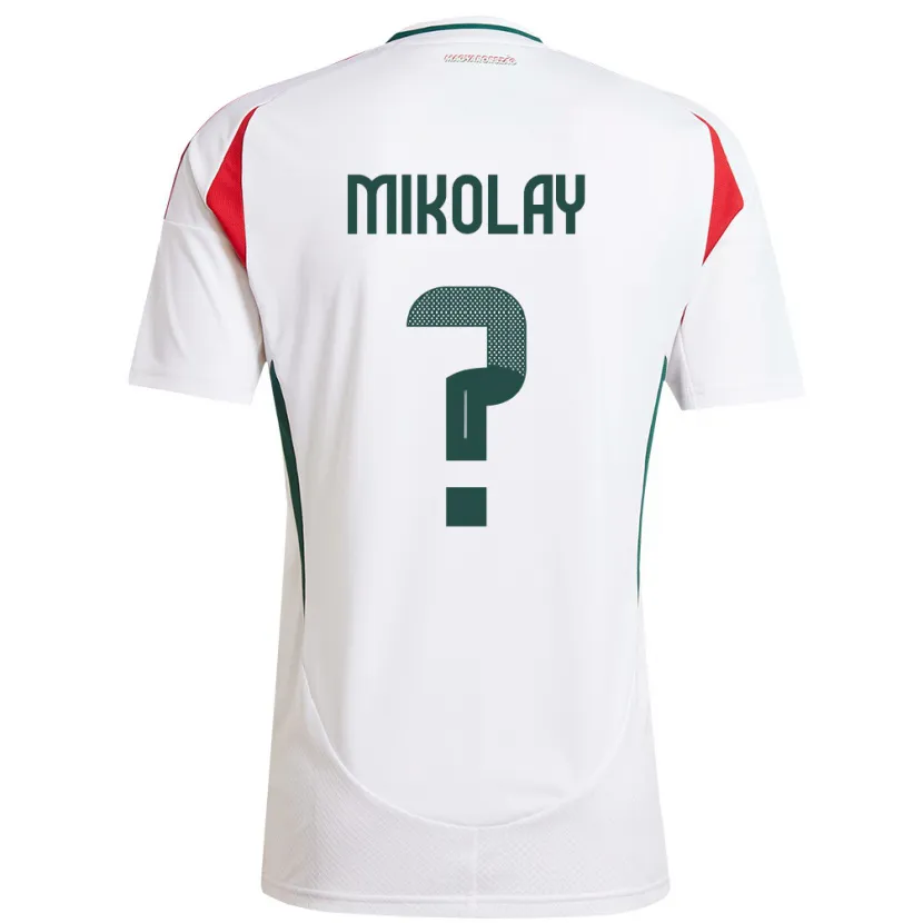Danxen Męski Węgry Timóteus Mikolay #0 Biały Wyjazdowa Koszulka 24-26 Koszulki Klubowe