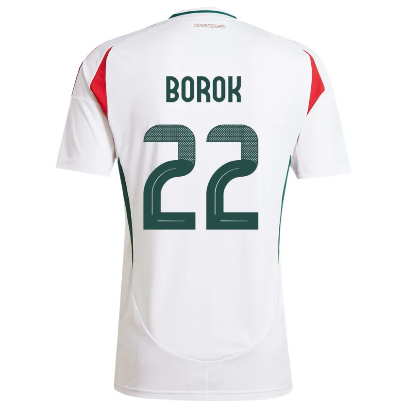 Danxen Męski Węgry Dorina Borók #22 Biały Wyjazdowa Koszulka 24-26 Koszulki Klubowe