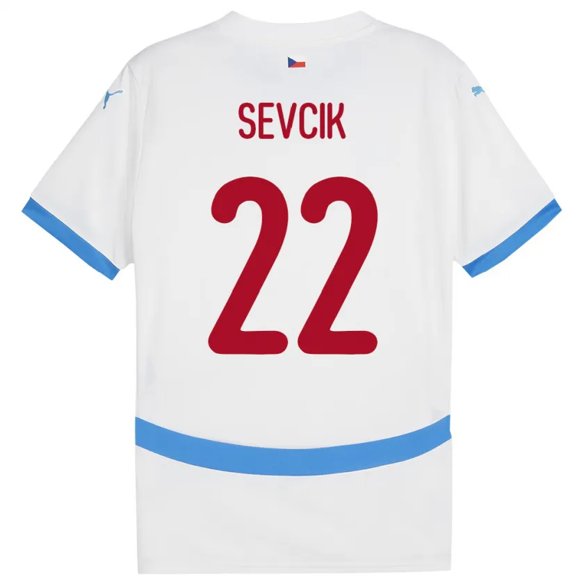 Danxen Męski Czechy Michal Sevcik #22 Biały Wyjazdowa Koszulka 24-26 Koszulki Klubowe