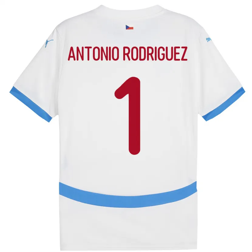 Danxen Męski Czechy Pedro Antonio Rodriguez #1 Biały Wyjazdowa Koszulka 24-26 Koszulki Klubowe