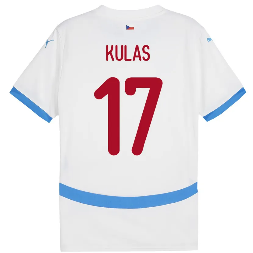 Danxen Męski Czechy Martin Kulas #17 Biały Wyjazdowa Koszulka 24-26 Koszulki Klubowe